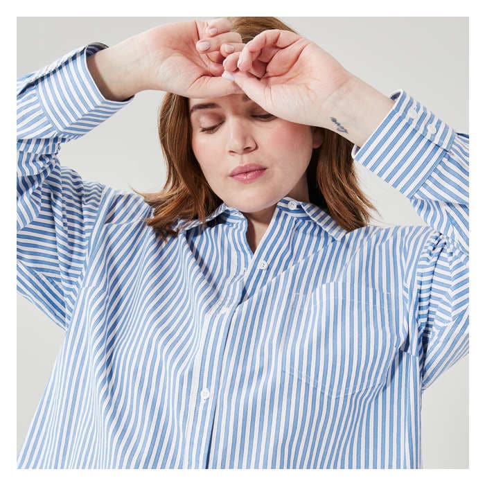 Women+ Crop Button-Down Shirt